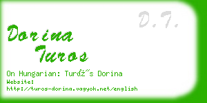 dorina turos business card